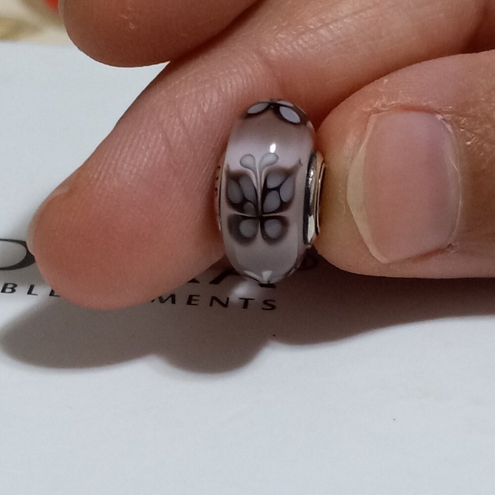 Pandora compatible butterfly murano charm